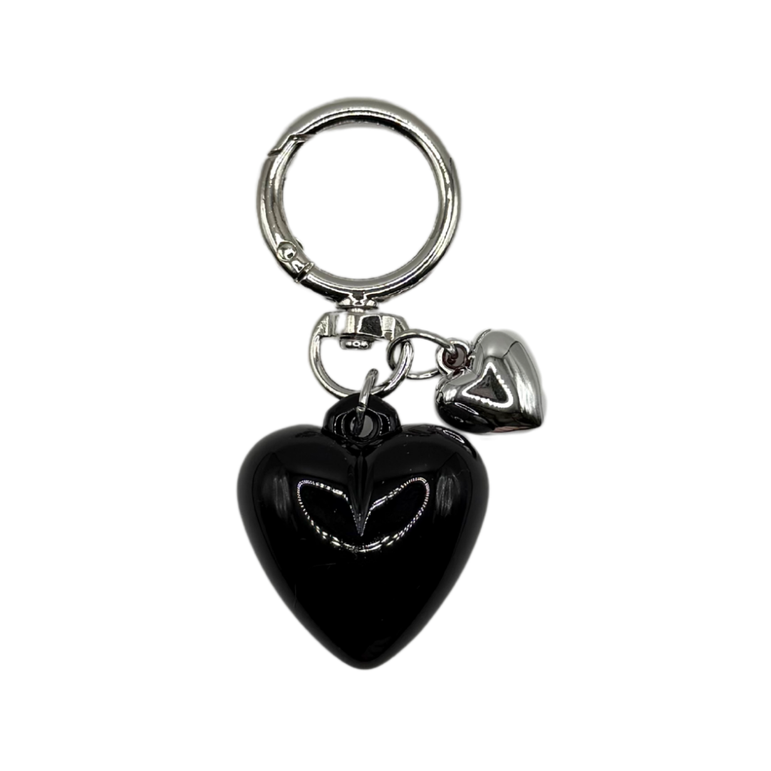 Coeur noir/argent