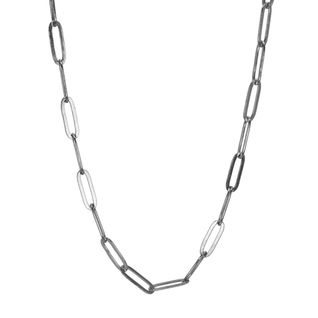 Chaîne trombone collier - Argent