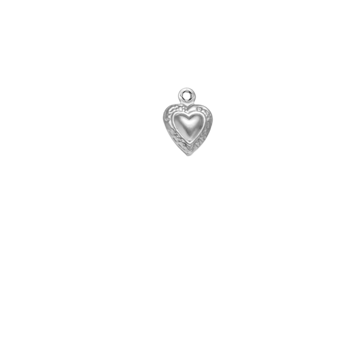 Cœur relief - Argent