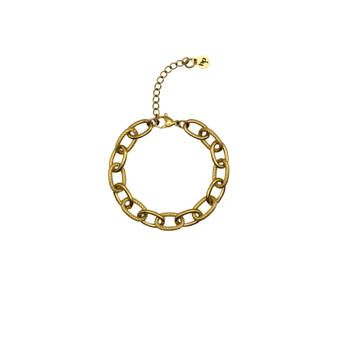 Chaîne martelée | Bracelet - Or