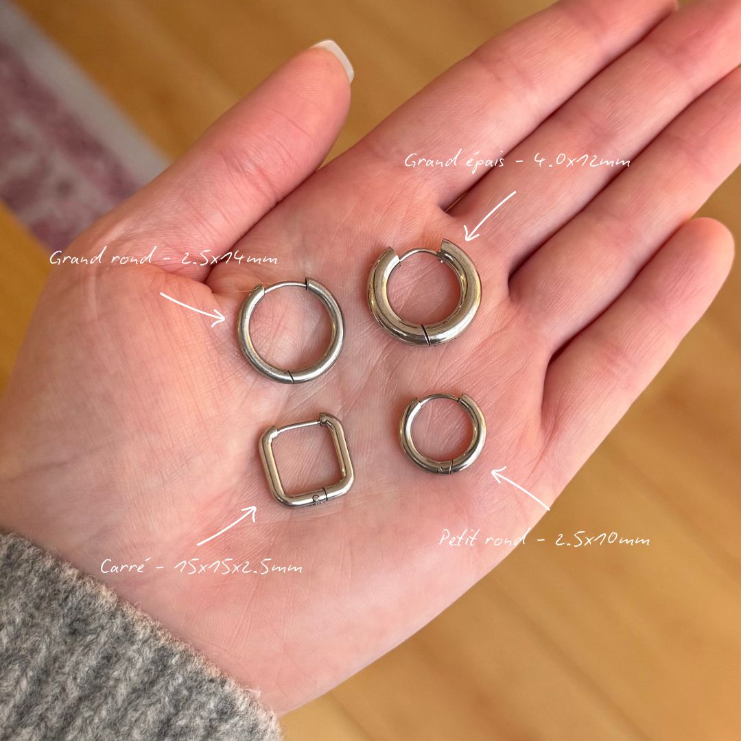 Anneau boucle d’oreille - Petit rond - Argent