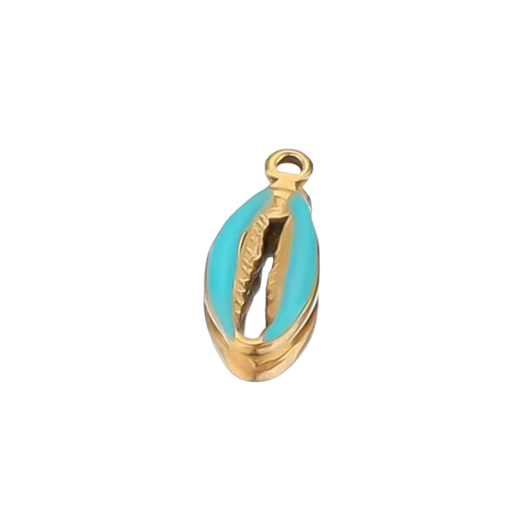 Coquillage bleu - Or