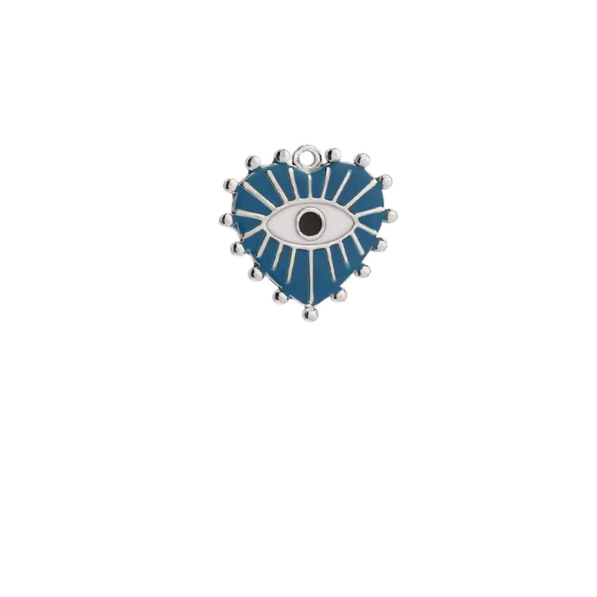 Coeur oeil bleu - Argent