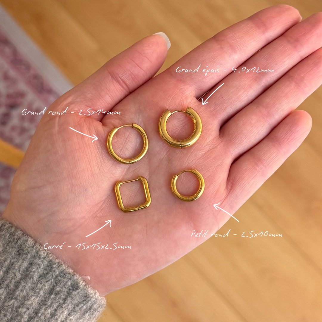 Anneau boucle d’oreille - Petit rond - Or