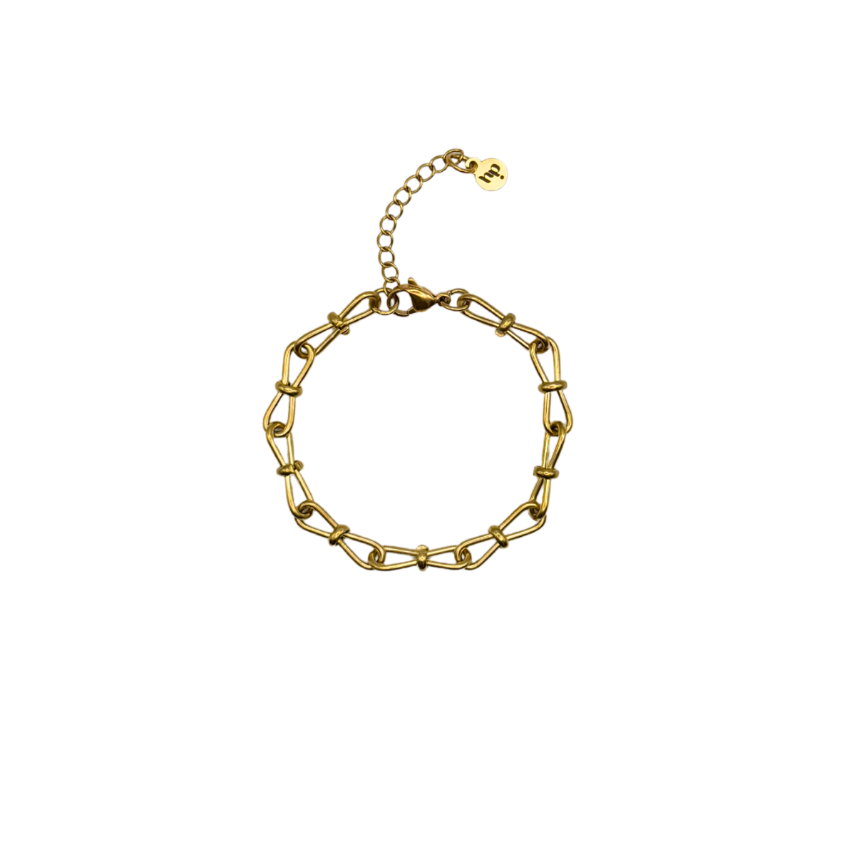 Chaîne trombone nouée | Bracelet - Or