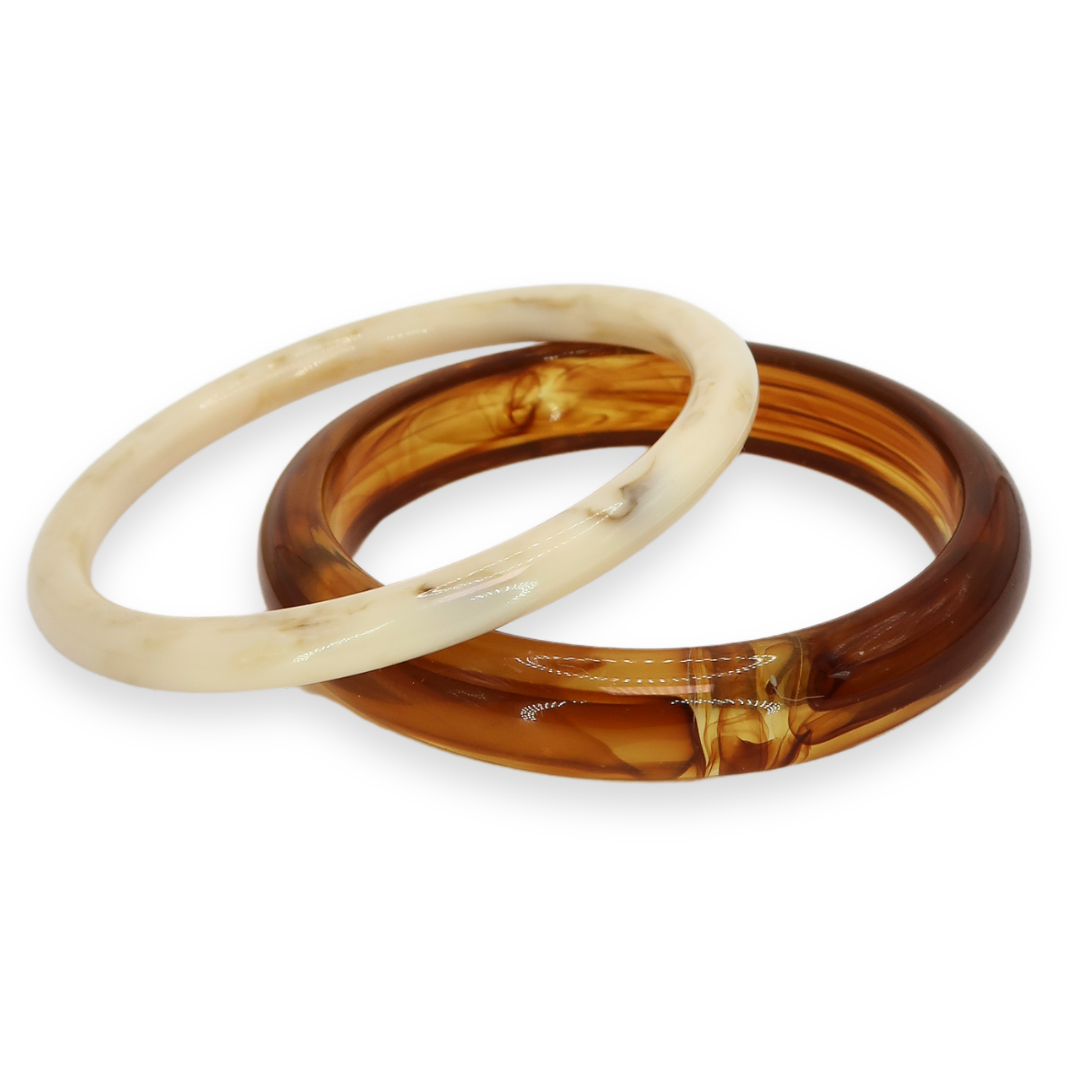 Bracelet acétate - Grand marron