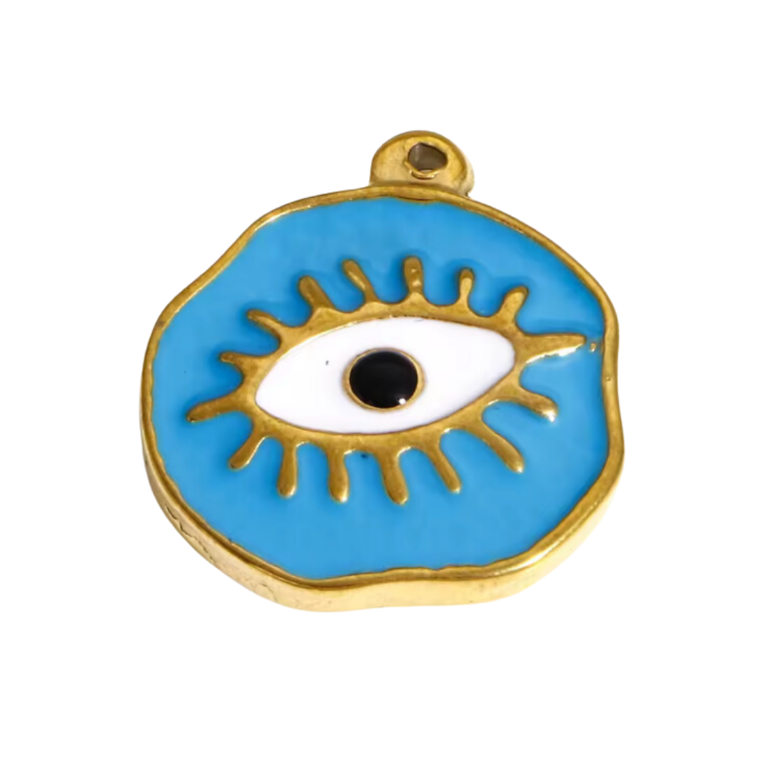 Médaillon oeil bleu - Or