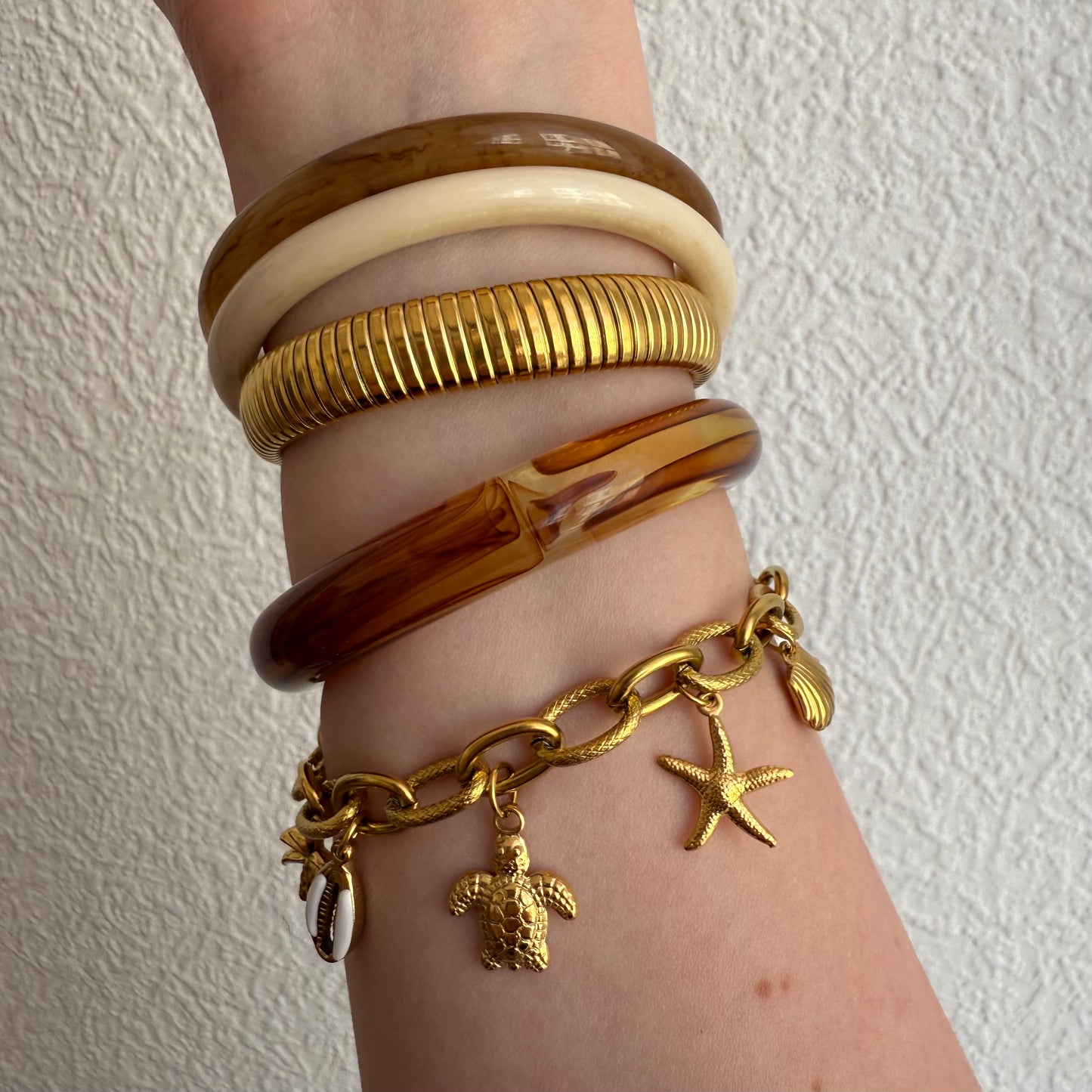 Bracelet acétate - Petit marron