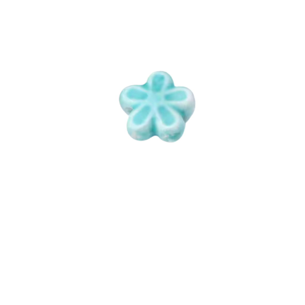 Fleur turquoise - Céramique