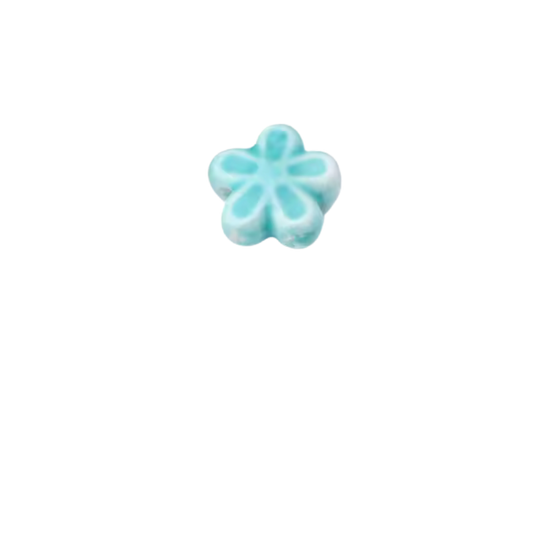 Fleur turquoise - Céramique