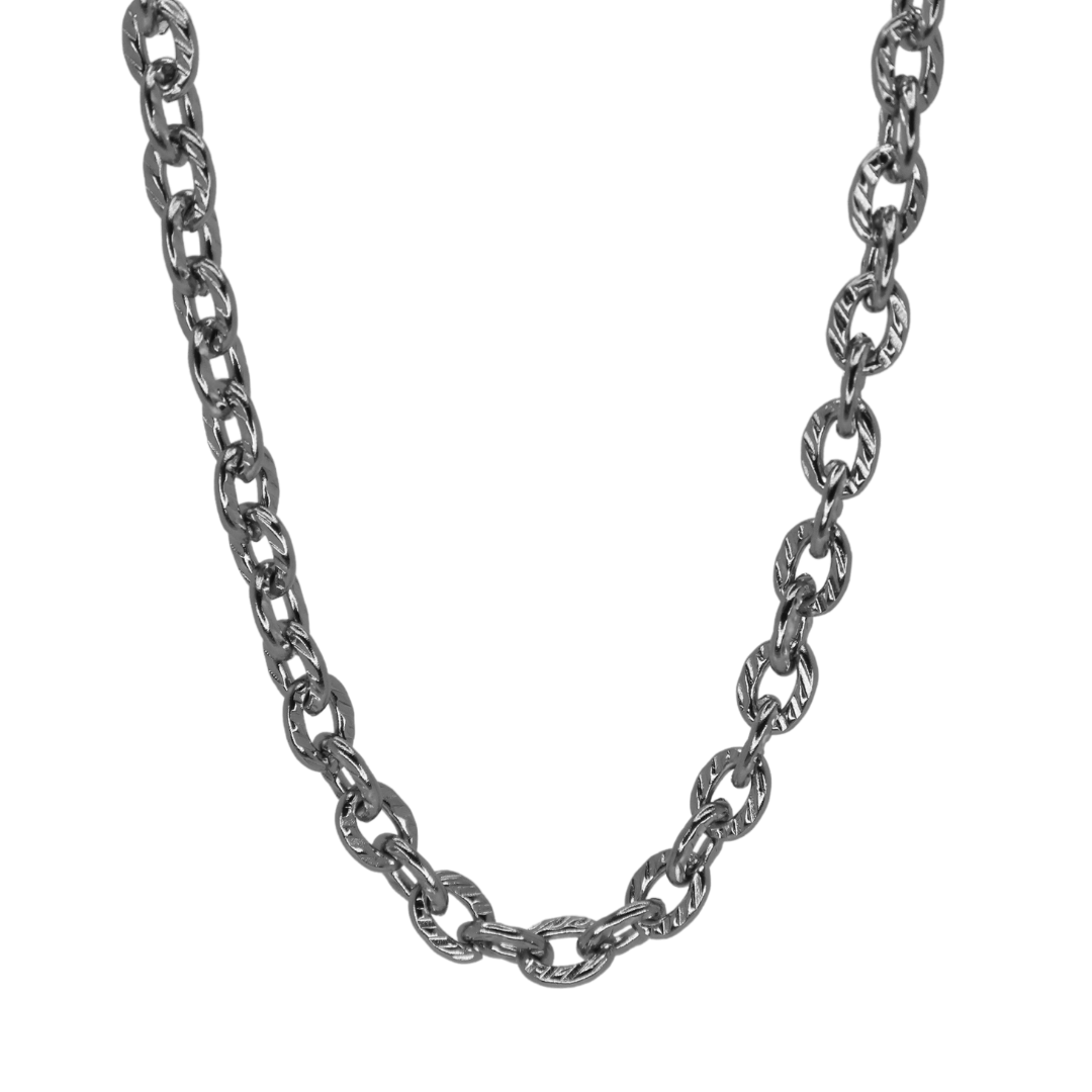 Chaîne texturée collier - Argent