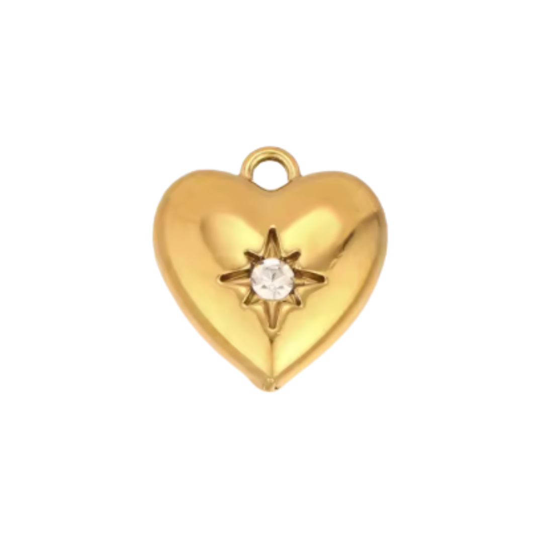 Coeur strass - Or