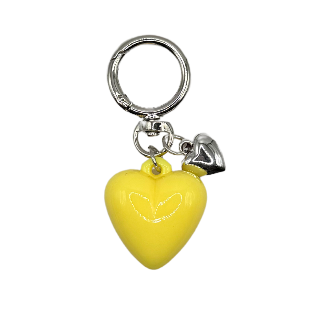 Coeur jaune/argent