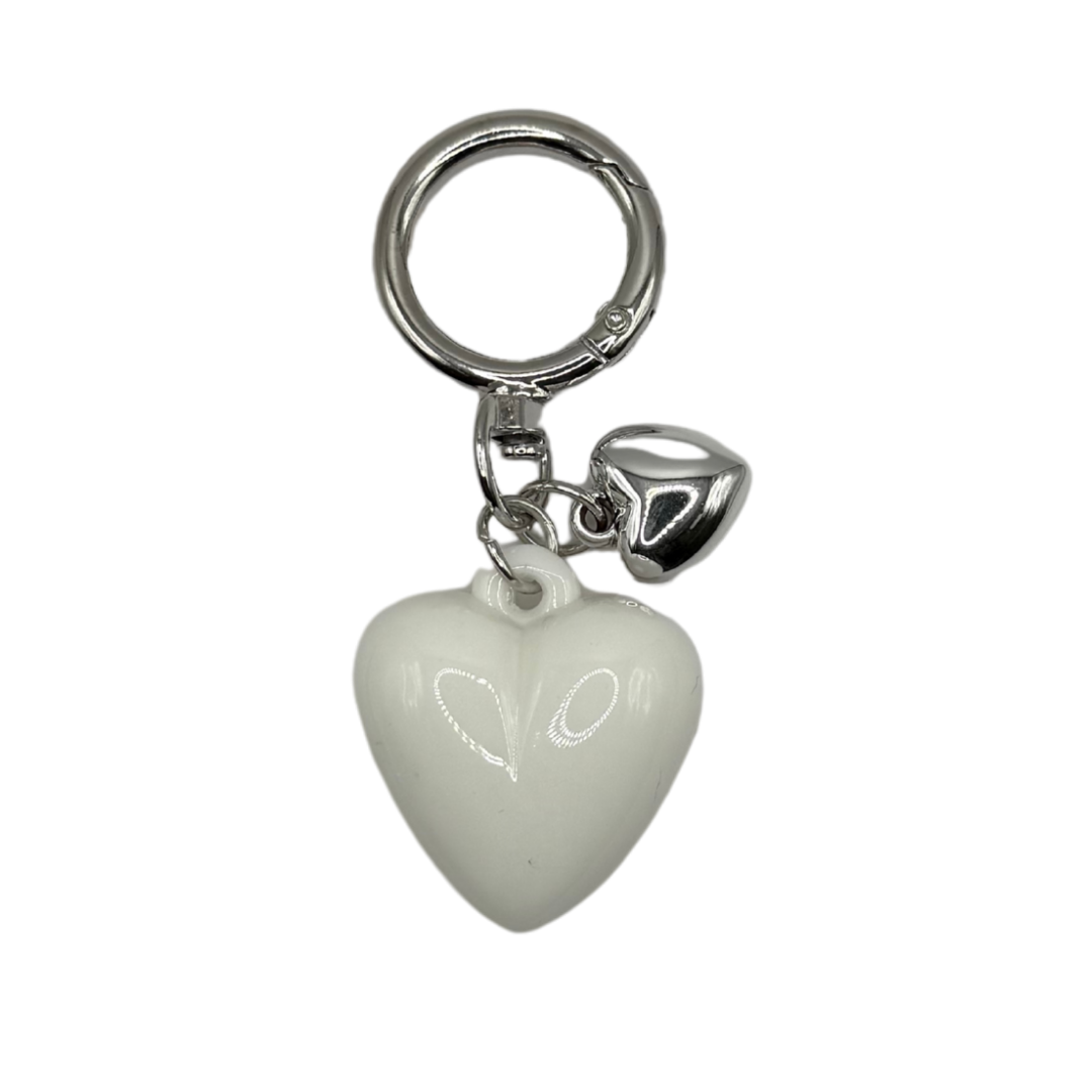 Coeur blanc/argent