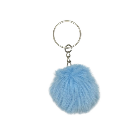 Mini pompon bleu