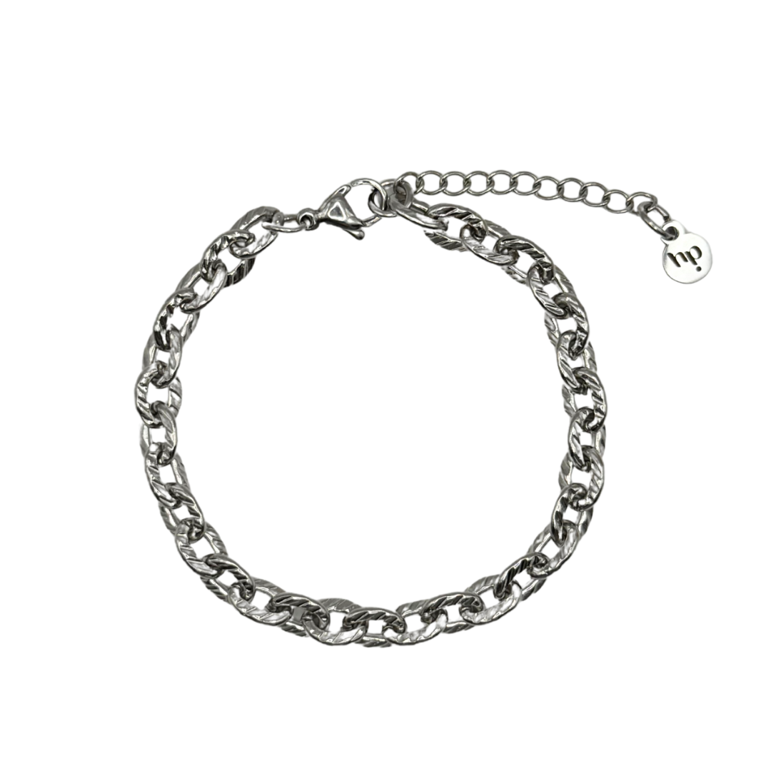 Chaîne texturée bracelet - Argent