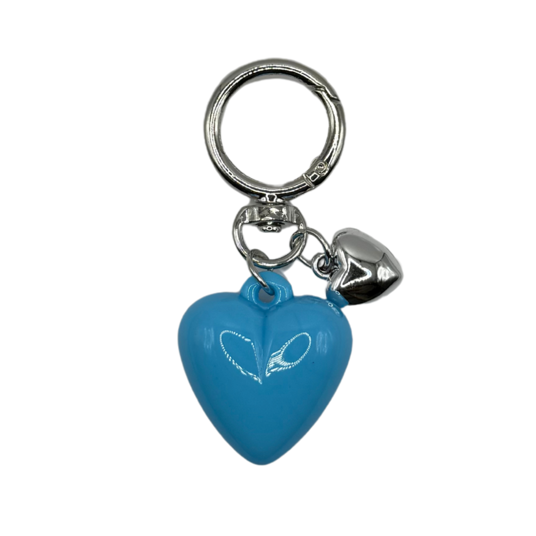 Coeur bleu/argent