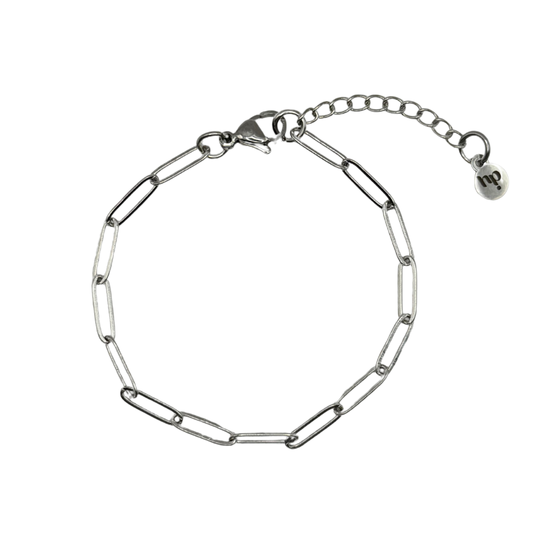 Chaine trombone bracelet - Argent