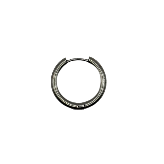 Anneau boucle d'oreille - Grand rond - Argent