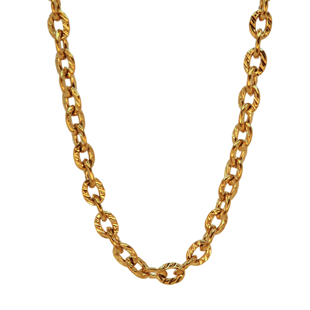 Chaîne texturée collier - Or