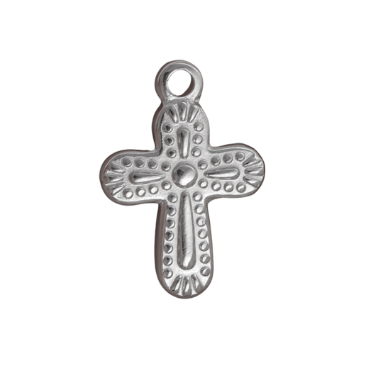 Croix texturée - Argent