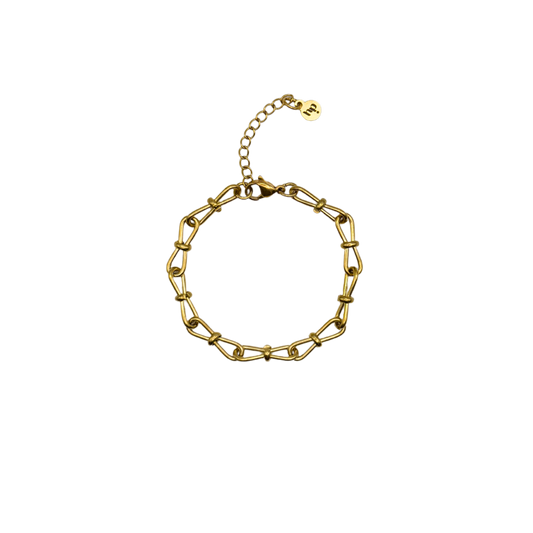 Chaîne trombone nouée | Bracelet - Or