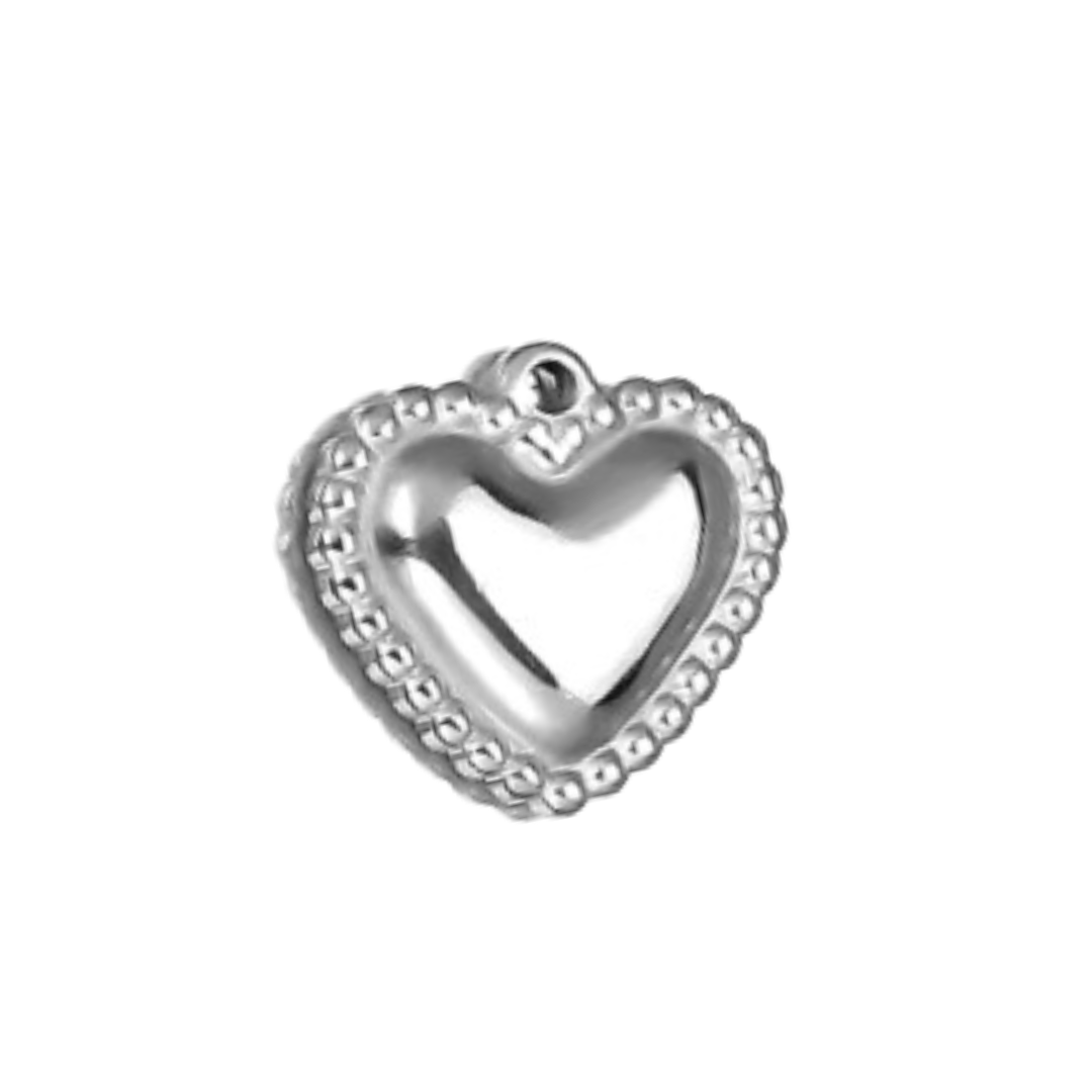 Coeur perlé - Argent