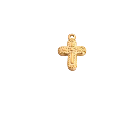 Croix texturée - Or