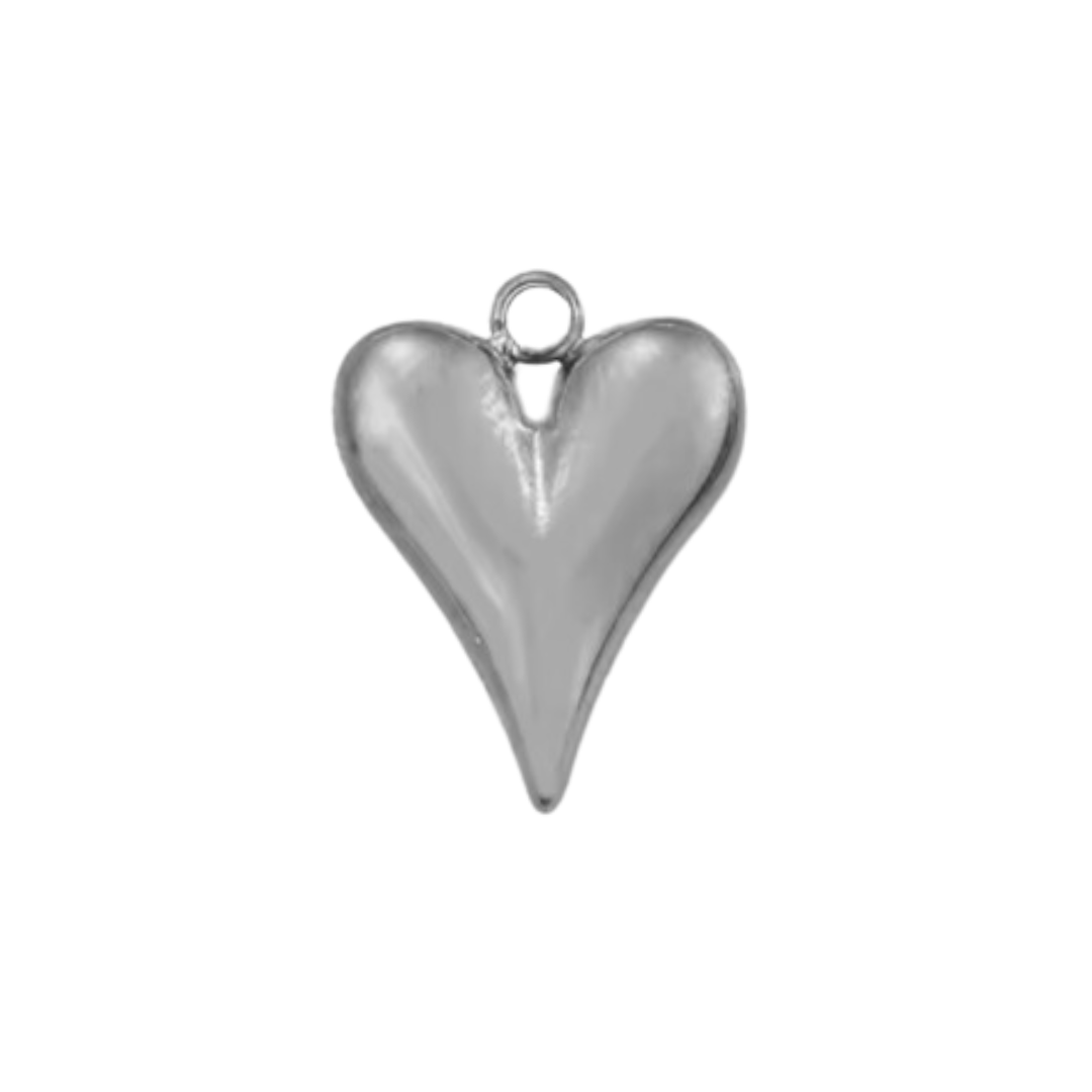 Coeur allongé - Argent