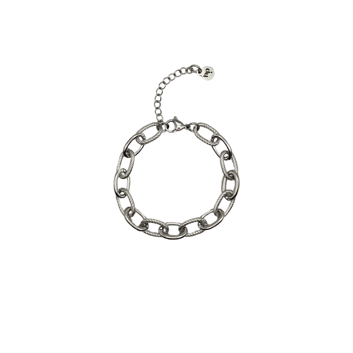 Chaîne martelée | Bracelet -  Argent