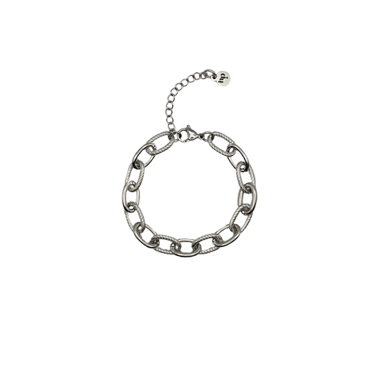Chaîne martelée | Bracelet -  Argent