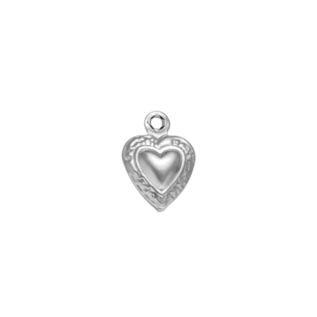 Petit coeur relief - Argent