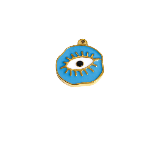 Médaillon oeil bleu - Or
