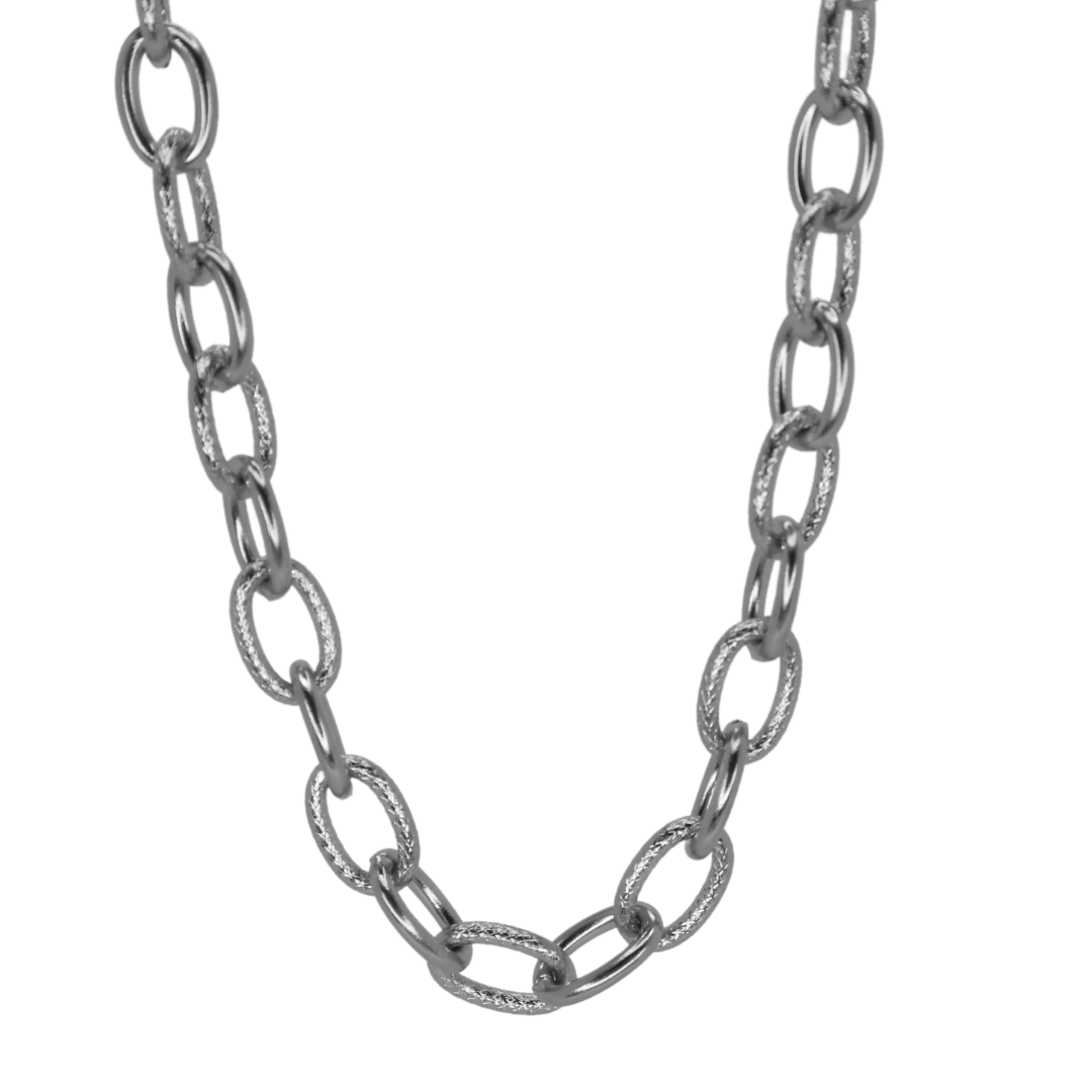 Chaîne cordage collier - Argent