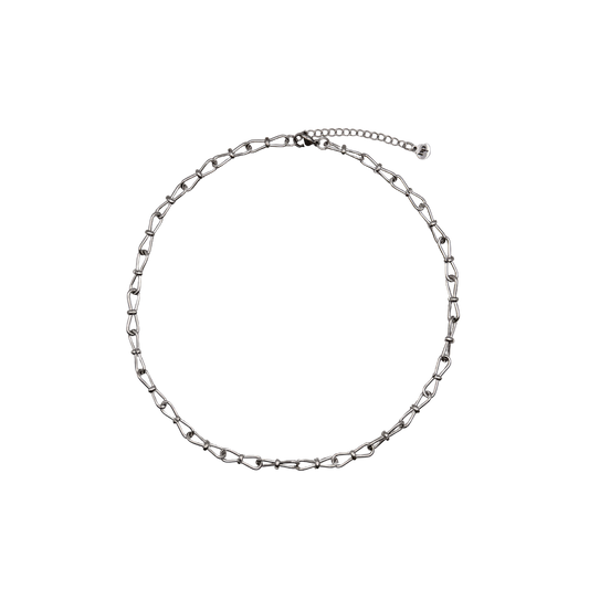 Chaîne trombone nouée | Collier - Argent